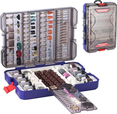 WORKPRO 698-Piece Rotary Tool Accessories Kit, Rotary Tool Bits for Easy Cutting, Grinding, Sanding, Polishing, Cleaning, Drilling, Carving and Engraving in Kuwait