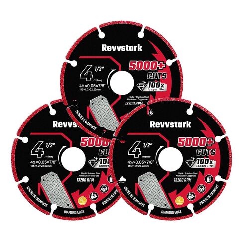 4 1/2 in Cut Off Wheel Diamond Cutting Wheel for Metal 7/8" Arbor | Angle Grinder Cutting Disc for Metal with 5000+ Cuts on Rebar, Steel, Iron and INOX in Kuwait