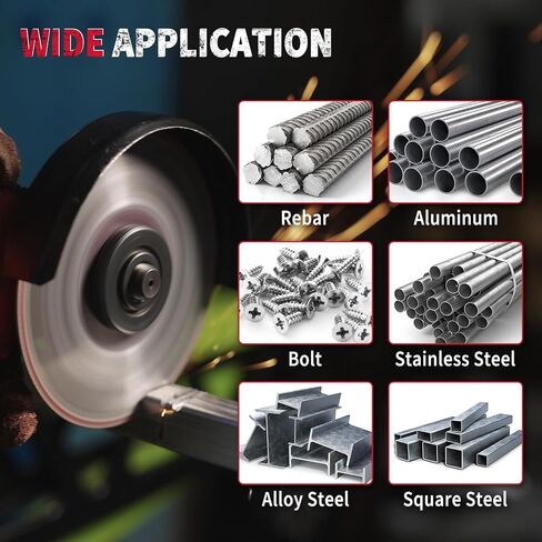 4 1/2 in Cut Off Wheel Diamond Cutting Wheel for Metal 7/8" Arbor | Angle Grinder Cutting Disc for Metal with 5000+ Cuts on Rebar, Steel, Iron and INOX in Kuwait