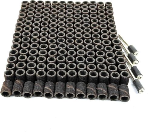 Merryland Drum Sander Sanding Band for Dremel 184pcs, 80# 1/2" Sanding Sleeve 180pcs and Mandrel 4pcs Rotary Tool, Electric Power Tool Accessory DIY, RMTA184C1 in Saudi Arabia