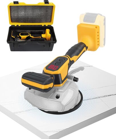 Tile vibration tool for Milwaukee M18 18V Battery, CordlessTile Vibration Leveling Machine with Brushless Motor and 4mm shafts,150 W tile vibrator with 8 Adjustable Speed, 5'' Suction Cup,LCD Disp in Saudi Arabia