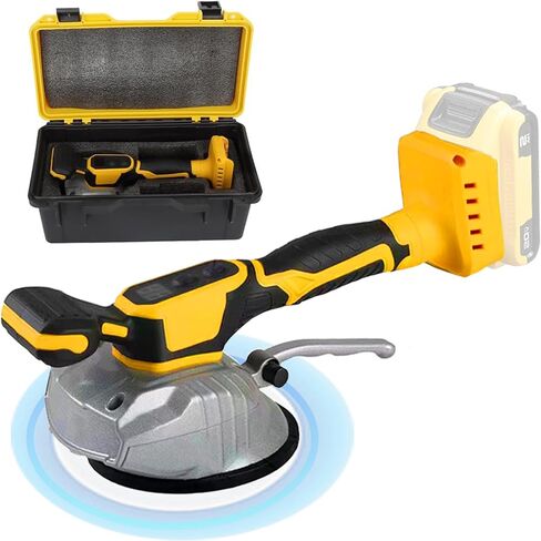 Tile Vibration Tool for Dewalt 20V Battery, Handheld Tile Tools Max 25000r/Min, 150W Tile Suction Cup Tool with 8 Speed, Suction Cup, Digital Display for Floor Tile Wall (For Dewalt) in Kuwait