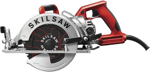 SKILSAW SPT77WML-01 15-Amp 7-1/4-Inch Lightweight Worm Drive Circular Saw , Silver | 11.5 Lb Magnesium Worm-Drive, Dual-Field 15a Motor, 7-1/4 Blade, 24t Diablo Carbide Blade Included, 53 Degree Bevel in Kuwait