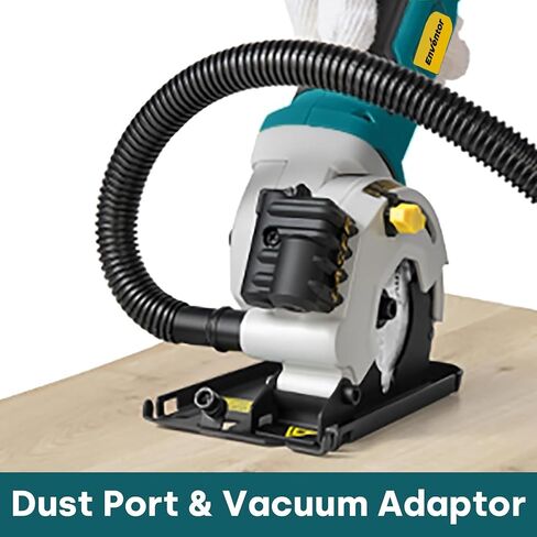 Enventor 4.8A Mini Circular Saw Corded with Laser Guide, 3 Saw Blades | 3-3/8" Power Electric Circular Saw Compact for Wood, Soft Metal, Tile, Plastic, Max Cutting Depth 1-1/16" in Kuwait