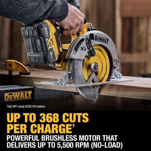 DEWALT 20V MAX XR Brushless Cordless 7-1/4 in. Circular Saw Kit with Battery and Charger (DCS590WW1) in Kuwait