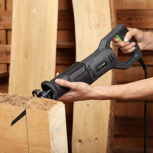 GALAX PRO 120V Reciprocating Saw, 6.0 Amp Corded Electric with 2800RPM | for DIY & Contractor Cutting Wood/Metal/PVC Pipe, Variable Speed, 1-1/8" Stroke Length, 6" Max Cut in Kuwait
