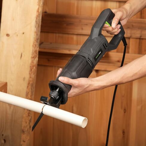 GALAX PRO 120V Reciprocating Saw, 6.0 Amp Corded Electric with 2800RPM | for DIY & Contractor Cutting Wood/Metal/PVC Pipe, Variable Speed, 1-1/8" Stroke Length, 6" Max Cut in Kuwait
