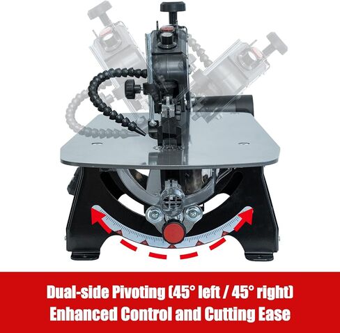 BUCKTOOL 18-Inch Scroll Saw, 1.3A Power Scroll Saws for Woodworking | 550-1600 FPM Blade Speed, Rotating Saw Arm, 15 TPI Pinned and 18 TPI Pinless Blades for Crafting, Fretwork and Bevel Cuts in Kuwait