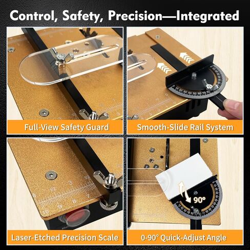 Super Mini Table Saw for Crafts & Hobbyists, [Dual Motor & Switches] 7 Speeds 200W Max, Multifunctional, 122+ Accessories, Cut/Engrave/Polish/Drill, Compact for Model Making, Gift for Creators in Kuwait