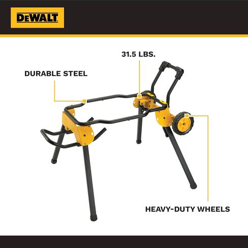 DEWALT Table Saw 10 Inch with Foldable Rolling Table Saw Stand, 15 Amp, 4800 RPM, 32-1/2-Inch Rip Capacity (DWE7491RS) in Kuwait