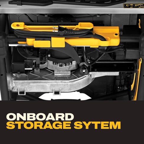 DEWALT Table Saw 10 Inch with Foldable Rolling Table Saw Stand, 15 Amp, 4800 RPM, 32-1/2-Inch Rip Capacity (DWE7491RS) in Kuwait