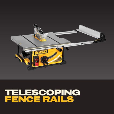 DEWALT Table Saw 10 Inch with Foldable Rolling Table Saw Stand, 15 Amp, 4800 RPM, 32-1/2-Inch Rip Capacity (DWE7491RS) in Kuwait