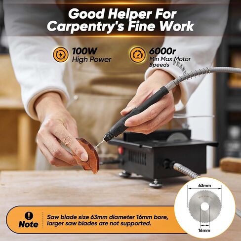 Saker Mini Table Saw,Mini Table Saws for Crafts,7 Levels Speeds & Angle Adjustable with 160+PCS Accessories,Portable Mini Desktop Multi-Functional Saw for Wood Cutting and Plastic Acrylic Cutting in Kuwait