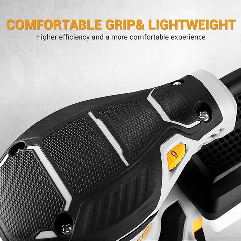 Orbital Sander Corded Hand Sander: DEKOPRO 5" Random Orbital Sander with Dust Box, 6 Various Speeds Electric Palm Sander with Dust Box, 16Pcs Sandpapers for Woodworking & Sanding-Yellow in Kuwait