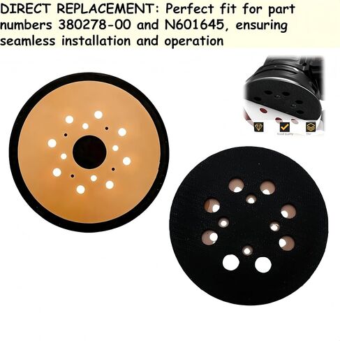 380278-00 Replacement for Black & Decker Sander Pad | Hook and Loop Sanding Pad Fits Black & Decker N601645 BDERO600 BDERO100 RO100B RO100K TS720 Q800K RO100 RO100 Q800K BT300 in Kuwait