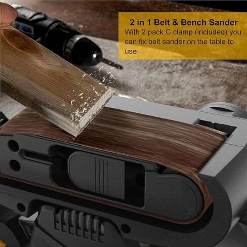 Jellas 3 × 21-Inch Belt Sander with Dust Bag, 7Amp Sander Machine with Variable-speed Control, 2 in 1 Vacuum Adapters, 10Feet (3 meters) Length Power Cord in Kuwait