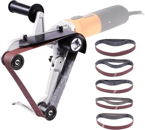 VEVOR Pipe Tube Polisher Sander, 1000W Pipe Belt Sander with 6 Variable Speeds 1100-3200rpm, Professional Belt Sander Grinding Machine with 100PCS Sanding Belts for Burnishing Finishing Rust Removal in Kuwait