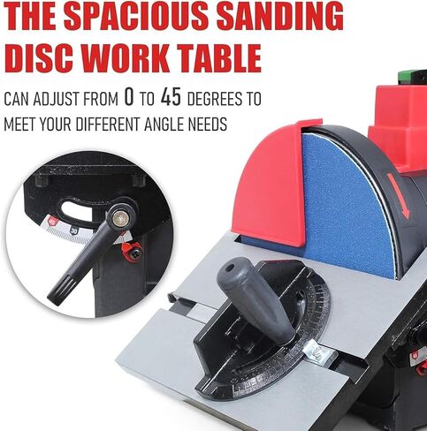 BUCKTOOL Pro 1HP Bench Belt Sander for Metal Working, 4 x 36 in Belt and 8 in Disc Sander with 1HP Direct-drive Motor, Benchtop for Metalworking, BD4801-M | Belt Disc Sander with Direct Drive,2161FPM,3450RPM,Knife Grinding Jig,Removable Dust Port,Quick Be in Kuwait