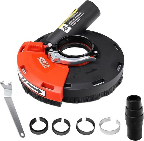 HERZO Dust Shroud for Angle Grinder 4/4.5/5 inch Universal Surface Grinding Shroud (125MM) in Kuwait