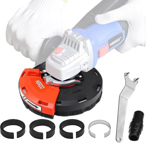 HERZO Dust Shroud for Angle Grinder 4/4.5/5 inch Universal Surface Grinding Shroud (125MM) in Kuwait