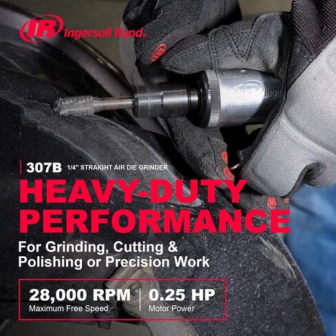 Ingersoll Rand 307B 1/4" Collet Air Die Grinder with Max Free Speed Up to 28,000 RPM | Max free speed up to 28,000 rpm, ideal for grinding, cutting, and polishing in tight or hard-to-reach spaces in Kuwait