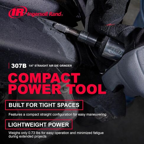 Ingersoll Rand 307B 1/4" Collet Air Die Grinder with Max Free Speed Up to 28,000 RPM | Max free speed up to 28,000 rpm, ideal for grinding, cutting, and polishing in tight or hard-to-reach spaces in Kuwait