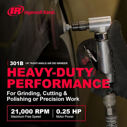 Ingersoll Rand 301B 1/4" Collet Air Die Grinder | Max free speed up to 21,000 rpm, ideal for grinding, cutting, and polishing in tight or hard-to-reach spaces in Kuwait