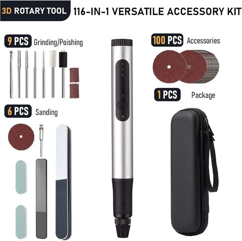 3.6V Mini Grinder Portable Small Electric Grinder Polishing Engraving Straight Grinder Household Mini Electric Drill-3.6V Rotary Tool-Starter Kit in Kuwait