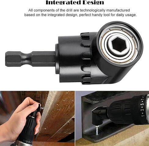 HOOOWOOO 105 Degree Right Steel Angle Driver Angle Extension Power Screwdriver drill with 1/4 Drive Hex Bit Quick Magnetic Drill Bit Angled bit Power Drill Tool,Multifunction Right Angle Drill in Kuwait