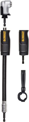 DEWALT Right Angle Drill Attachment, 12 in 90 Degree Drill Adapter, Compact 4-in-1 Modular FLEXTORQ Impact Ready Straight Flexible Shaft (DWAMRASETFT) in Kuwait