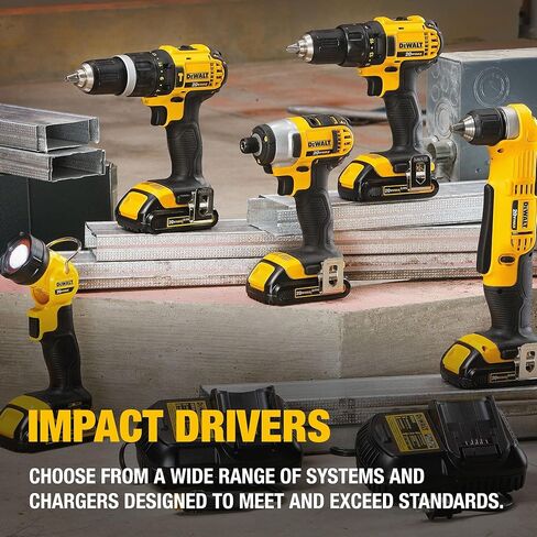 DEWALT Impact Ready 1.5 in Right Angle Drill Attachment, Magnetic Compact Ergonomic 90 Degree Drill Adapter (DWARA120) | Compact 1.5 in Footprint, Metal-Gear Case, Impact-Rated, Fits 1/4 in Internal-Hex Drivers, Magnetic Fastener Retention in Kuwait