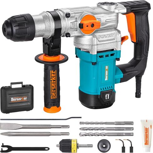 Berserker 1-1/8" SDS-Plus Rotary Hammer Drill for Concrete 26FA | 1050W 9 Amp 3 Functions 9.5 lb. Corded Electric Safety Clutch Rotomartillo for Masonry Cement Wall Drilling, Tile Removal in Kuwait