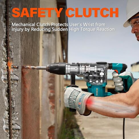 Berserker 1-9/16" SDS-Max Heavy Duty Rotary Hammer Drill for Concrete 42M | 1600W 13 Amp 3 Functions 16 lb. Corded Electric Variable-Speed Safety Clutch Vibration Control Demolition Rotomartillo in Kuwait