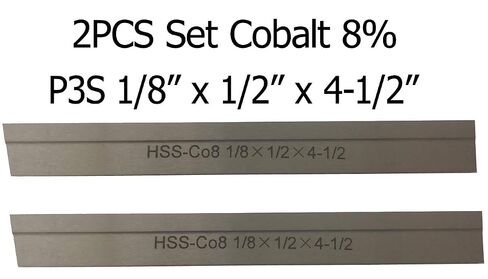 Set of 2 8% Cobalt 1/8" x 1/2" x 4-1/2" for Lathe Parting Cut off Blade Parallel Tyle in Kuwait