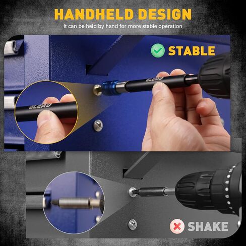 4-Piece 2", 4", 6", 12" Drill Bit Extension Set, Magnetic Screwdriver Bit Holder Extender with Aluminum Sleeve, 1/4 Inch Hex Shank Quick Release Extension Adapter, Durable CR-V Steel in Kuwait