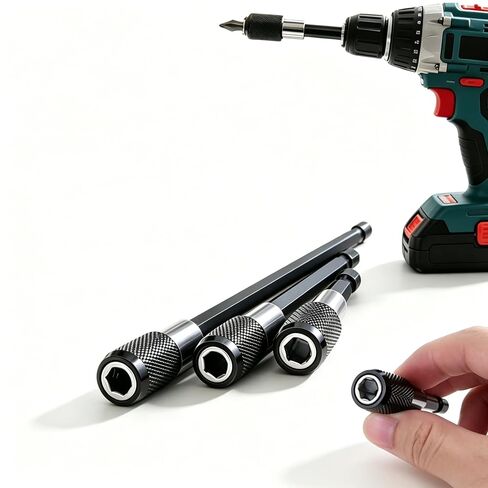 3-Piece Magnetic Bit Holder Extension Set, Quick Release Universal Impact Drill Adapter for Home DIY Projects in Kuwait