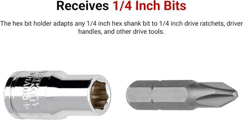 TEKTON 1/4 Inch Drive x 1/4 Inch Magnetic Hex Bit Holder Socket | SHA05402 in Kuwait