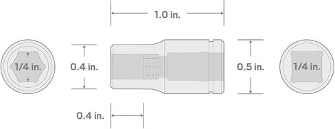 TEKTON 1/4 Inch Drive x 1/4 Inch Magnetic Hex Bit Holder Socket | SHA05402 in Kuwait
