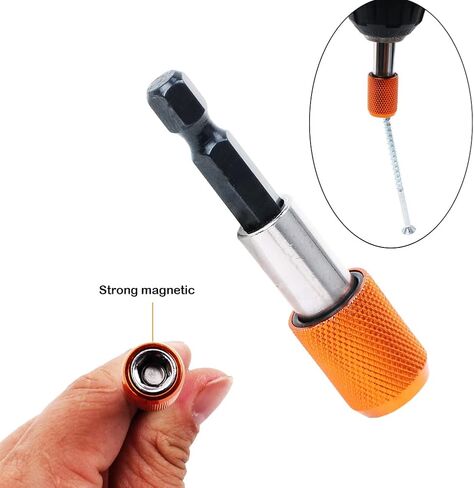 Magnetic Drill Bit Holder 2PCS 1/4" Quick Change Drill Adapter | Strong Magnetic Hold, Quick Bit Changes, Hex Shank, Converts Drills for Screwdriver Bits and Sockets, ideal for Impact Driver in Kuwait