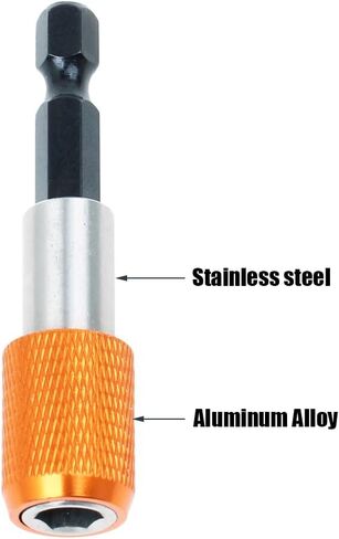 Magnetic Drill Bit Holder 2PCS 1/4" Quick Change Drill Adapter | Strong Magnetic Hold, Quick Bit Changes, Hex Shank, Converts Drills for Screwdriver Bits and Sockets, ideal for Impact Driver in Kuwait