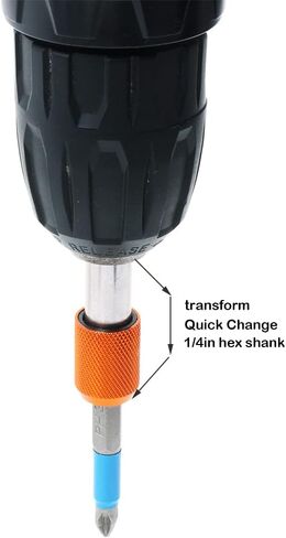 Magnetic Drill Bit Holder 2PCS 1/4" Quick Change Drill Adapter | Strong Magnetic Hold, Quick Bit Changes, Hex Shank, Converts Drills for Screwdriver Bits and Sockets, ideal for Impact Driver in Kuwait