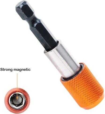 Magnetic Drill Bit Holder 2PCS 1/4" Quick Change Drill Adapter | Strong Magnetic Hold, Quick Bit Changes, Hex Shank, Converts Drills for Screwdriver Bits and Sockets, ideal for Impact Driver in Kuwait