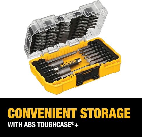 DEWALT Screwdriver Bit Set with Tough Case, 45-Piece (DW2166), Grey/Silver Screwdriving Set with Tough Case in Kuwait