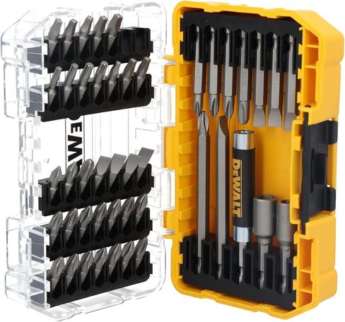 DEWALT Screwdriver Bit Set with Tough Case, 45-Piece (DW2166), Grey/Silver Screwdriving Set with Tough Case in Kuwait