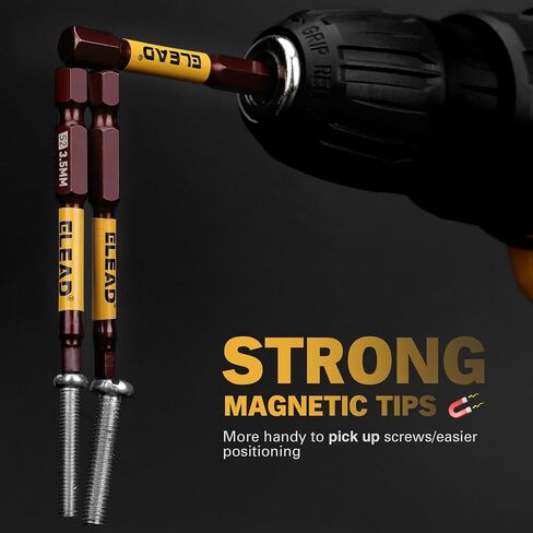 21-Piece 2.5" Allen-Wrench Hex Drill Bit Set, Durable Impact Allen Key Set, Long-Lasting Strong Magnetic Hex Screwdriver Bit Set, SAE & Metric Size, Mechanic Automotive Furniture DIY Home Repairs in Kuwait