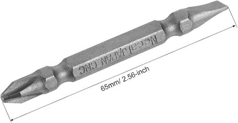 uxcell 2 Pcs PH2/SL6 Magnetic Double Ended Screwdriver Bits, 1/4 Inch Hex Shank 2.56-inch Length S2 Power Tool in Kuwait