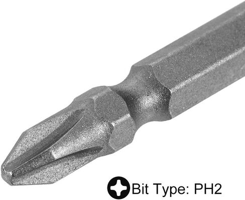 uxcell 2 Pcs PH2/SL6 Magnetic Double Ended Screwdriver Bits, 1/4 Inch Hex Shank 2.56-inch Length S2 Power Tool in Kuwait