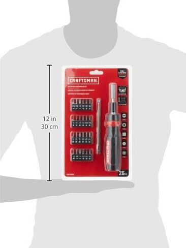 CRAFTSMAN Ratcheting Screwdriver, Multibit Set, 26-Piece (CMHT68001) in Kuwait