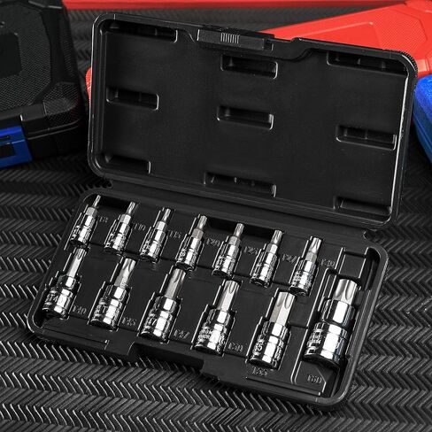 EPAuto Torx Bit Socket Set, Star Socket T8-T60, Cr-V, 13 Pieces in Kuwait