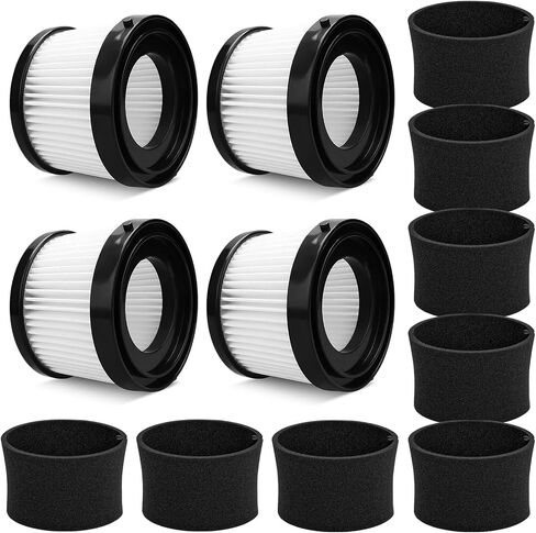 4 Packs DCV501HB DCV5011H Replacement HEPA Filters. Compatible With DEWALT 20V Vacuum Cordless Handheld Vacuum Filter. Compared To Part DCV5011H DCV501HB Filter, with 8 Pack Foam Sleeve Filters in Kuwait